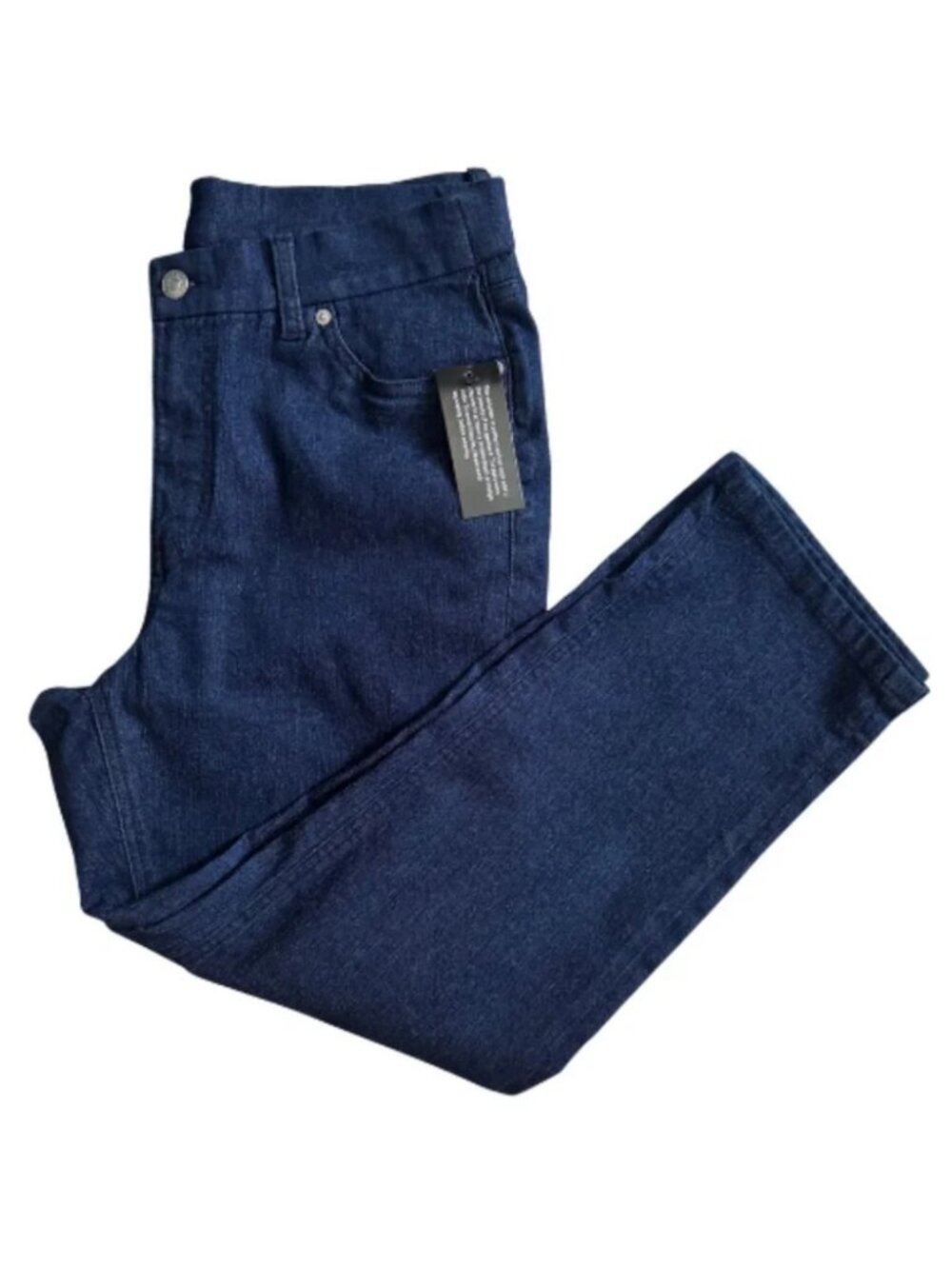 d&co Denim & Country Dark Wash Straight Cut Cropped Jeans Women's 10 NEW - Picture 2 of 8